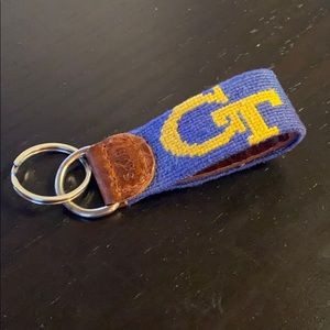 Georgia Tech Needlpoint Key Fob